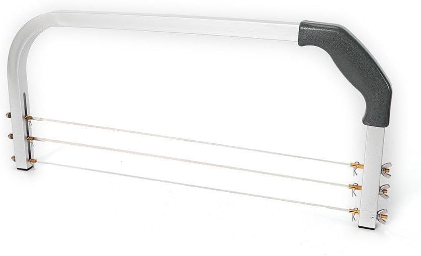 Tortenschneider,Edelstahl 3 Drähte-Tortenbodenteiler Tortenteiler Tortensäge,Länge: 53 cm