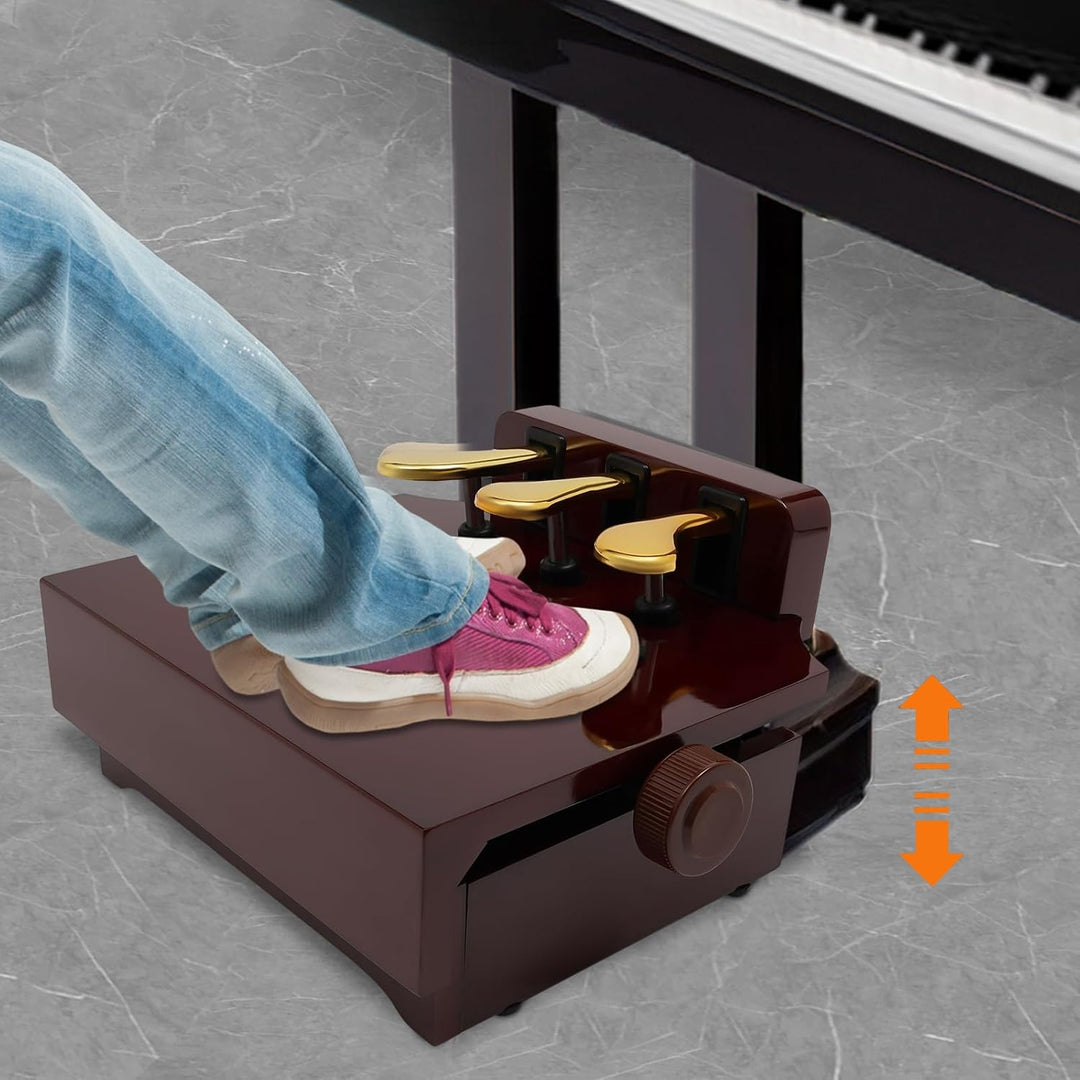 Klavier Pedalverlängerung, Klavier Pedal Extender mit 3 Pedale Klavierpedal-Verlängerungsbank Klavie