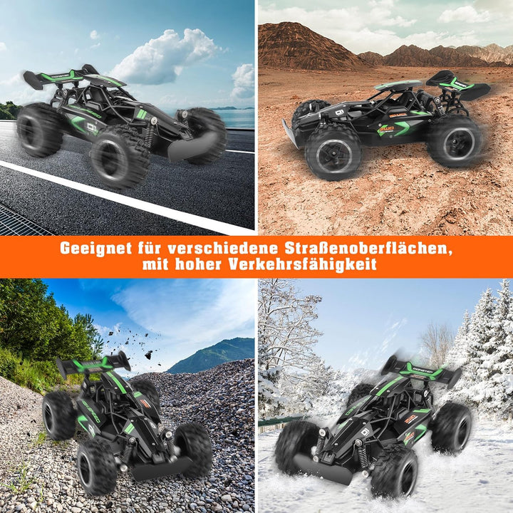 Yabtf Ferngesteuertes Auto, 2.4Ghz RC Auto, 1:18 20km/h RC Buggy, 40m Fernbedienung Offroad Spielzeu