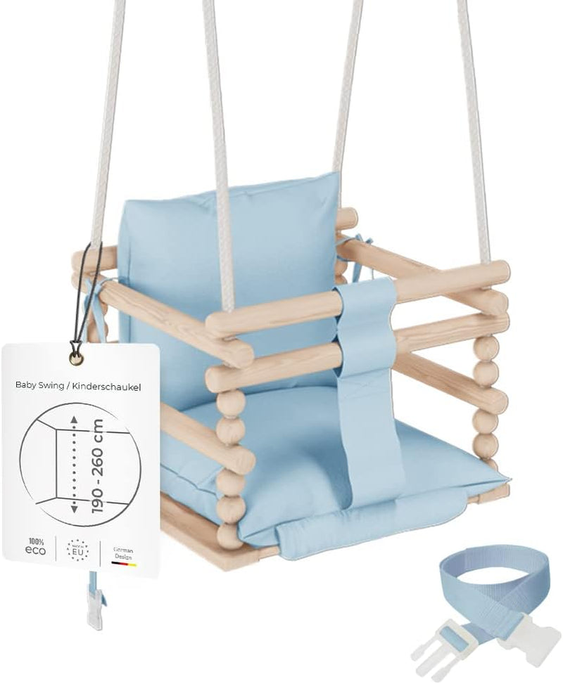 MAMOI® Babyschaukel, Schaukel Indoor, Holzschaukel für Baby und Kinder, Kinderschaukel, Schaukeln au