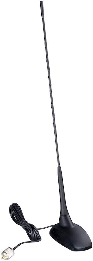Albrecht CB-Magnetantenne CBM-516, 65270, Strahlerlänger 44cm, mit 4 m Kabel und PL-Stecker Single,