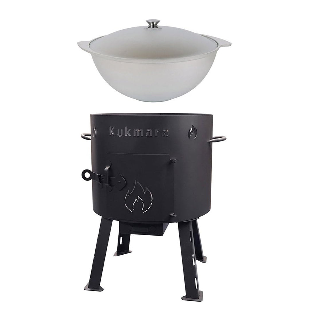 Kukmara Set - Uchag mit Kasan 12L Offen Kasan Grill Camping Плов