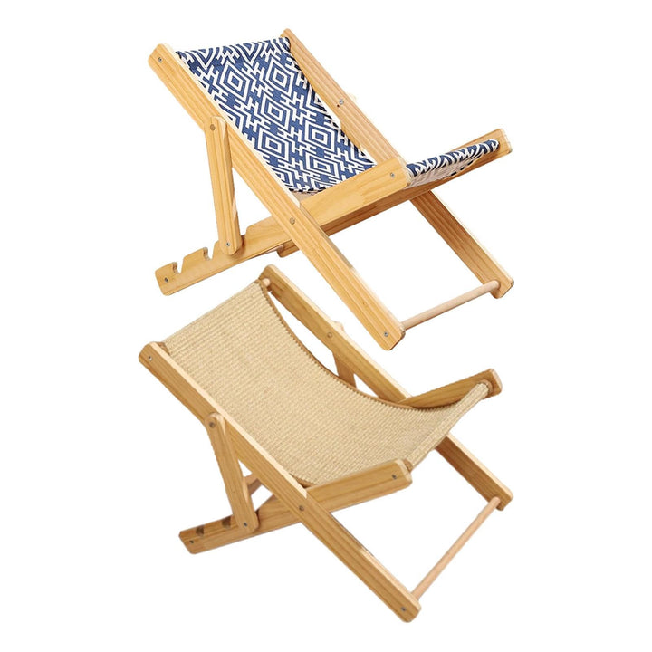 2 Stück Katzenstuhl Lounge, Verstellbares Katzenbett, Erhöhter Katzenstuhl, Katzenstuhl Sisal, Katze