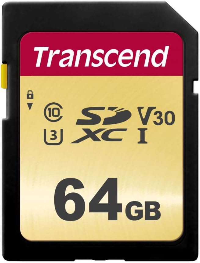 Transcend 64GB SDXC/SDHC 500S Speicherkarte TS64GSDC500S / bis zu 95 MBs lesen und 65 MBs schreiben