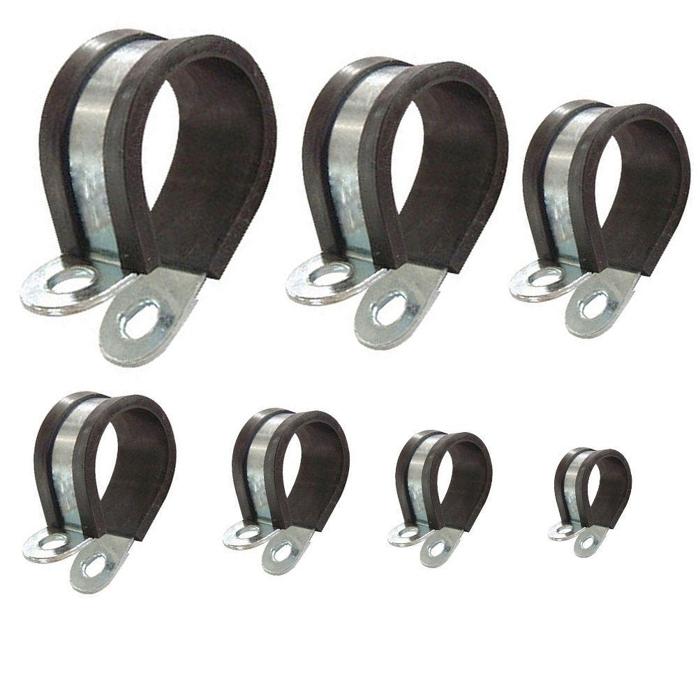 Rohrschellen mit Gummieinlage Auswahl: Ø 25mm / Band 20mm, 25 Stück Ø 25mm / Band 20mm 25 Stück, Ø 2