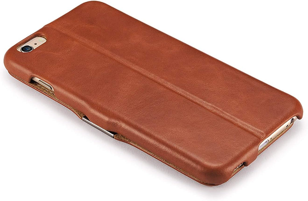 ICARER Hülle passend für Apple iPhone 6S Plus und iPhone 6 Plus (5,5 Zoll), Handyhülle mit echtem Le