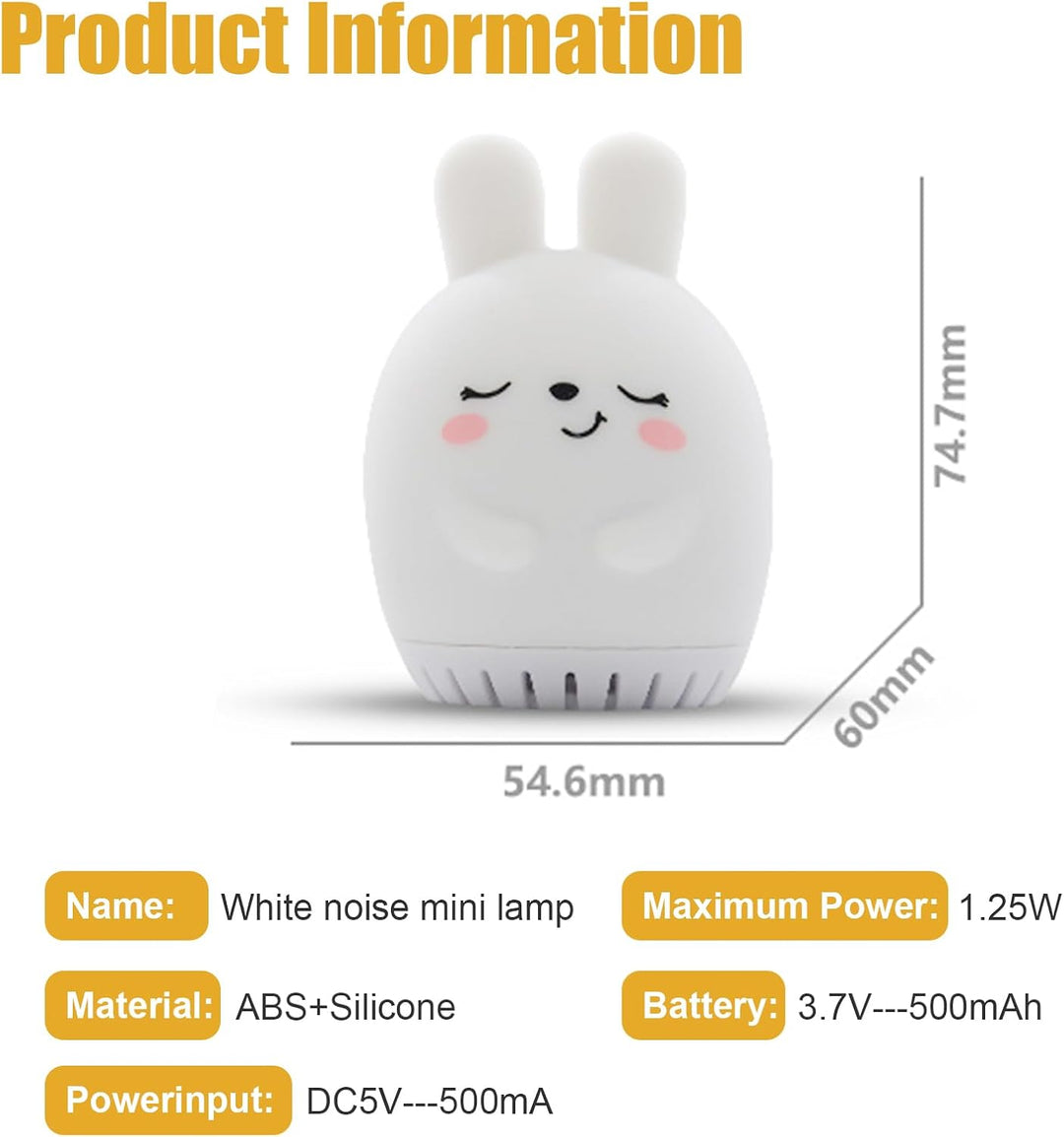 White Noise Machine Babys, LED Nachtlicht & Timer – Tragbare RGB Mehrfarben Einschlafhilfe mit 20 be