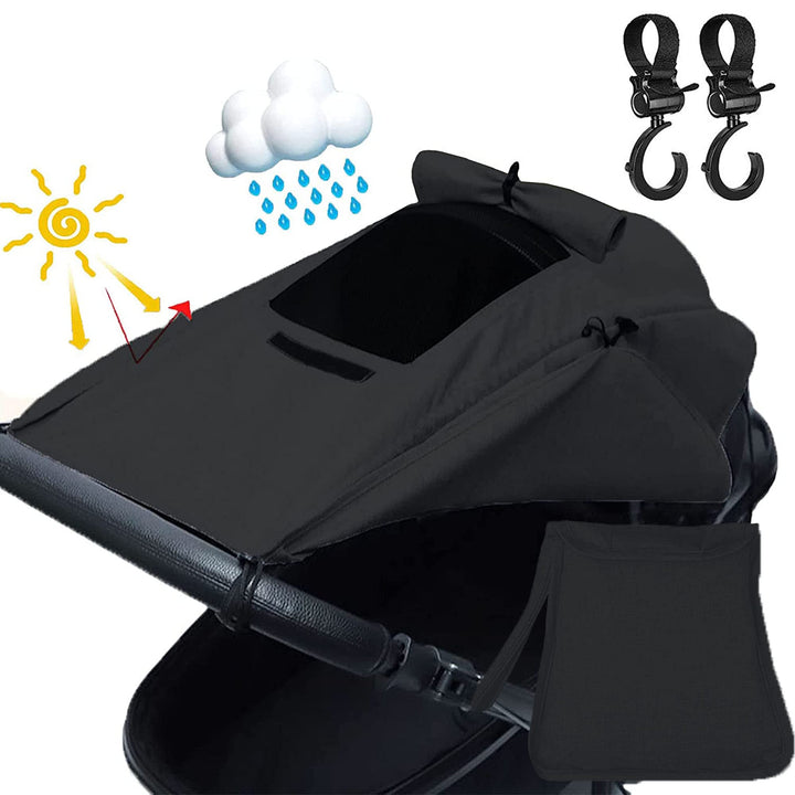 Kinderwagen sonnenschutz,Sonnenschutz für buggy,kinderwagen haken mit UV Schutz 50+ und Wasserdicht,