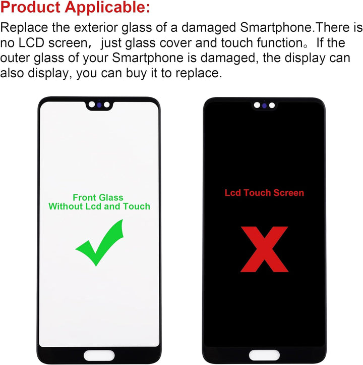 swark Display Glas Frontglas Reparatur Set kompatibel mit Redmi Note 9S M2003J6A1G & Redmi Note 9 Pr