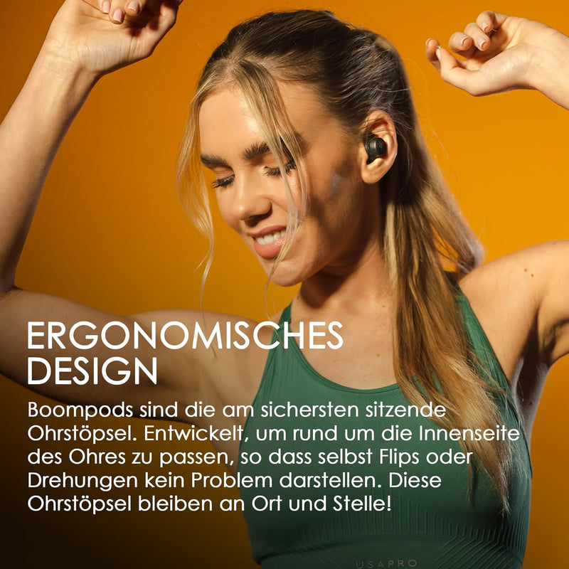 Boompods Soundwave True Wireless Bluetooth Kopfhörer, kabellose Ohrhörer,TWS In-Ear Sport Kopfhörer