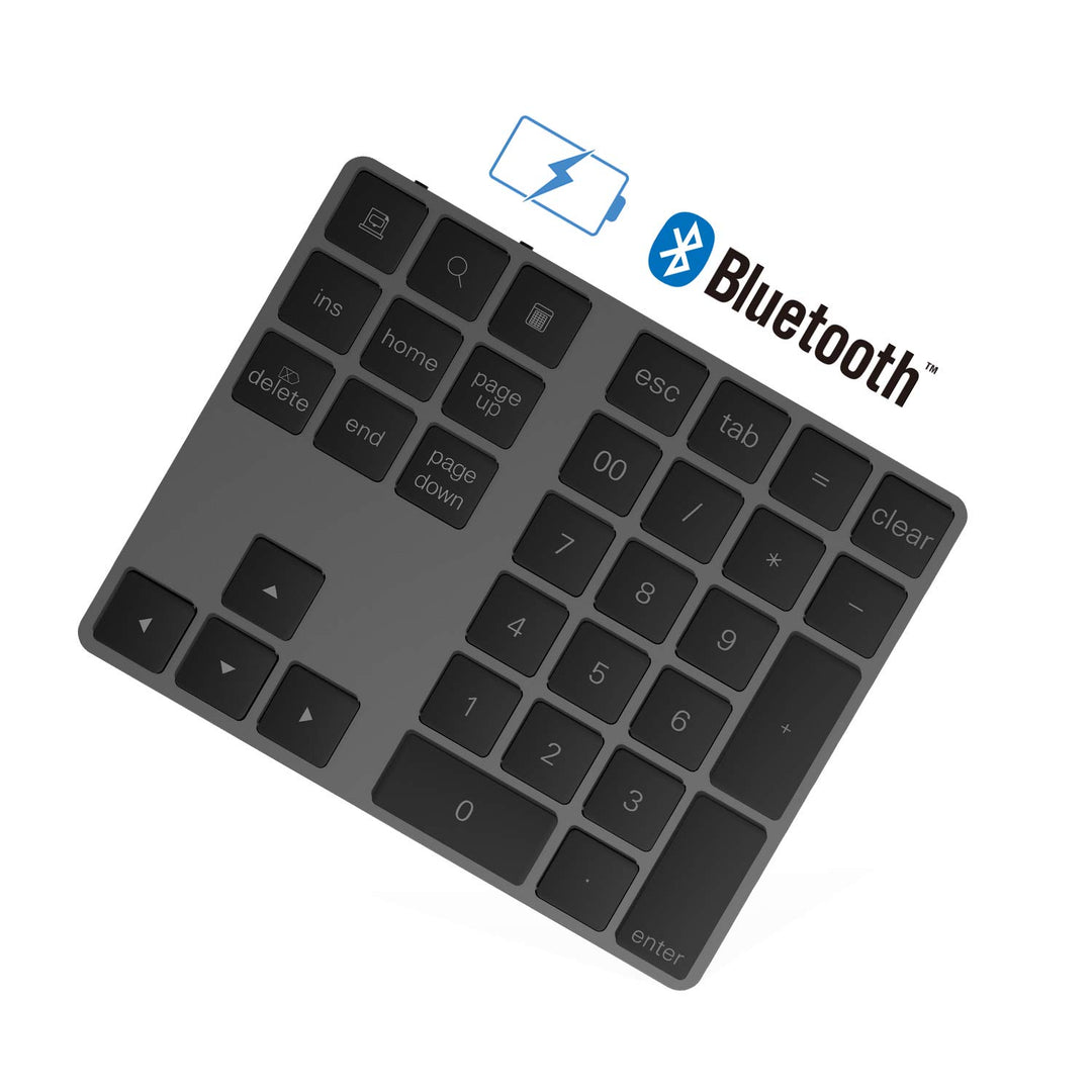 Bluetooth Ziffernblock 34-Tasten kabellos Bluetooth Numpad wiederaufladbar Tastatur Numerische Tasta