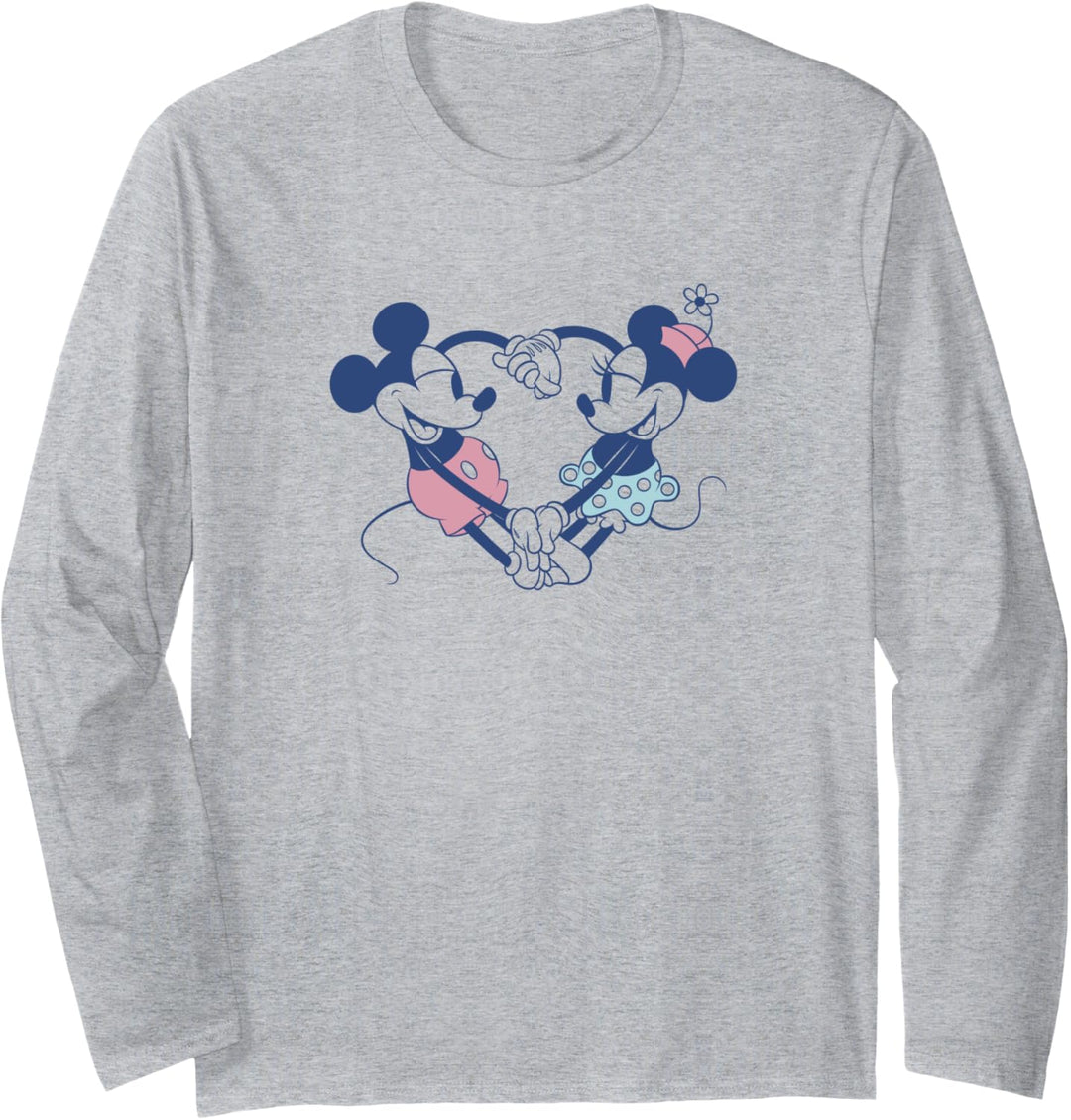 Disney Mickey And Friends Mickey & Minnie Heart Hands Langarmshirt