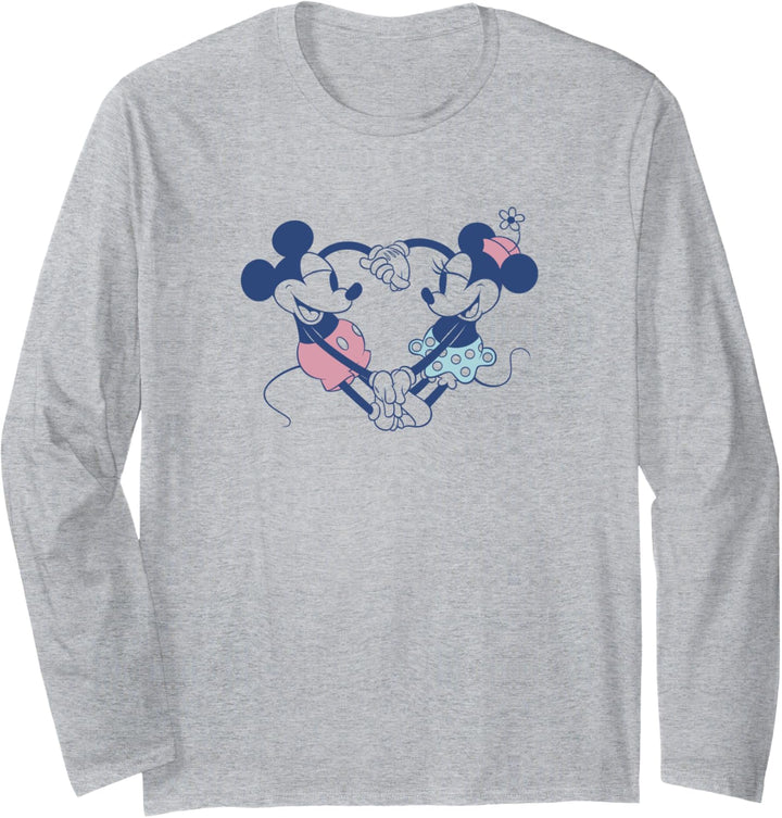Disney Mickey And Friends Mickey & Minnie Heart Hands Langarmshirt