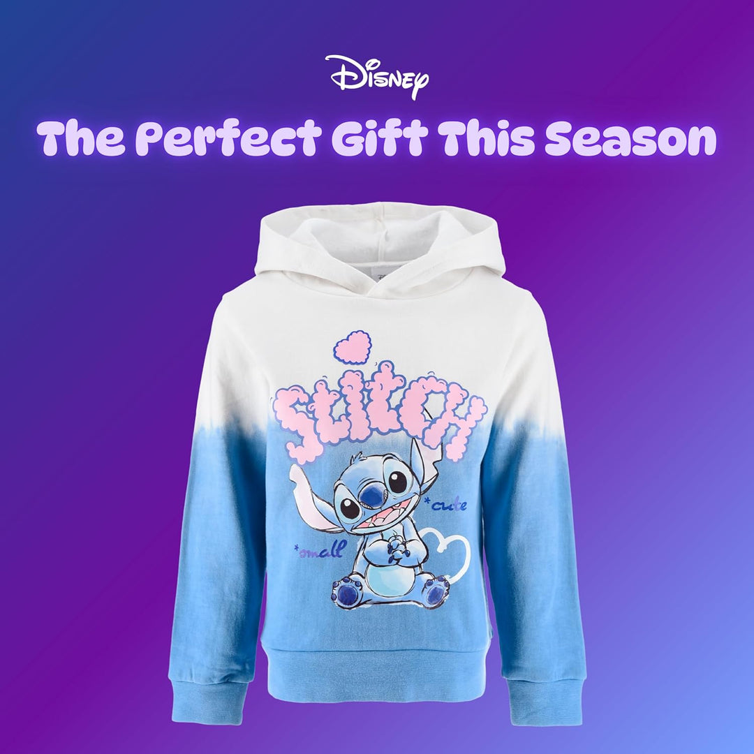 Disney Stitch Mädchen Kapuzenpullover, Sweatshirt für Kinder, Grössen 3 bis 8 Jahre 4 Jahre Blau, 4