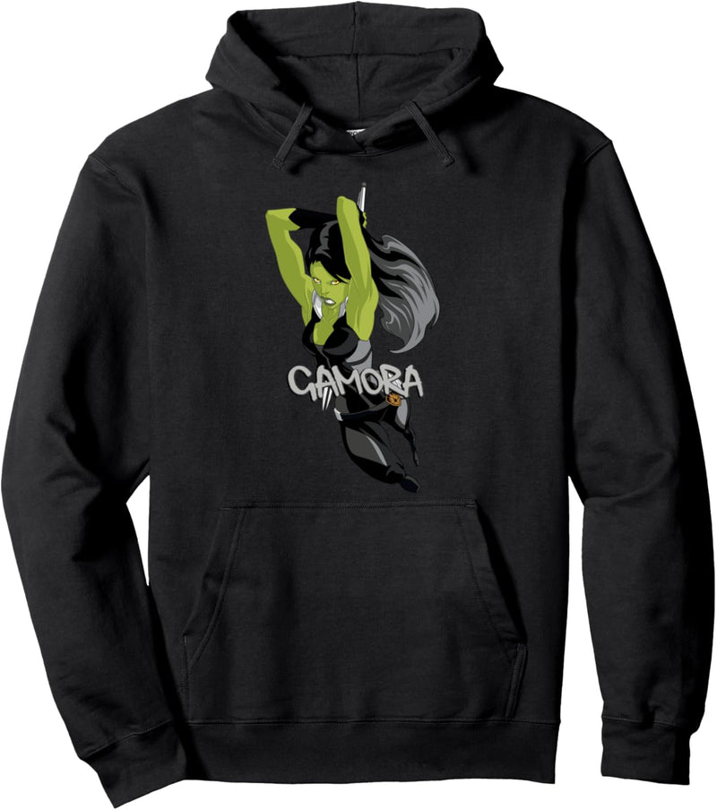 Marvel Gamora Jump Up Graffiti Text Pullover Hoodie