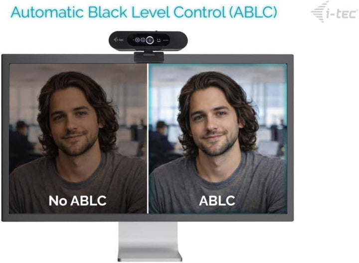 i-tec Solomon WH200 Webcam 2K mit Native Unterstützung für Windows Hello, Hochwertiges Mikrofon und