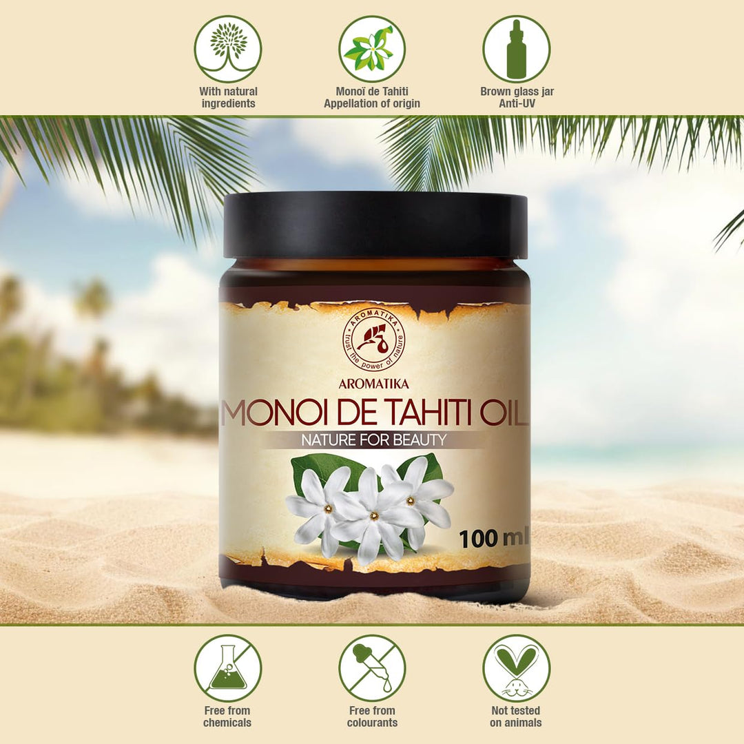 Monoi de Tahiti Öl - 100ml - Gardenia Tahitensis - Körperbutter - Body Butter - Tiare Öl - Emollient