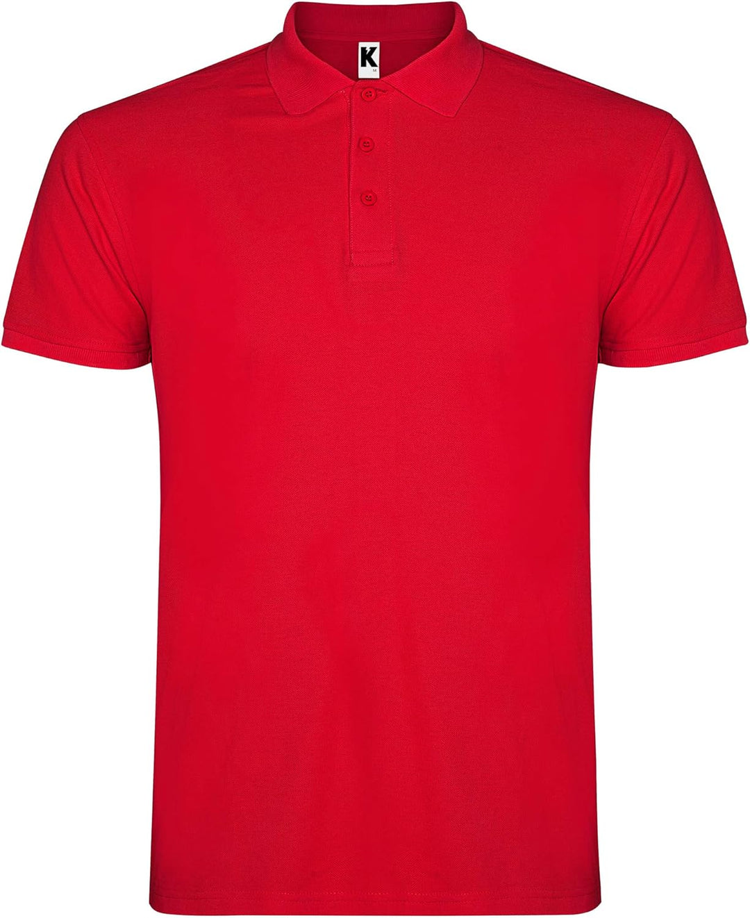 Poloshirt für Kinder, 100 % Baumwolle, mit kurzen Ärmeln, geripptem Kragen, Patte und drei Knöpfen,