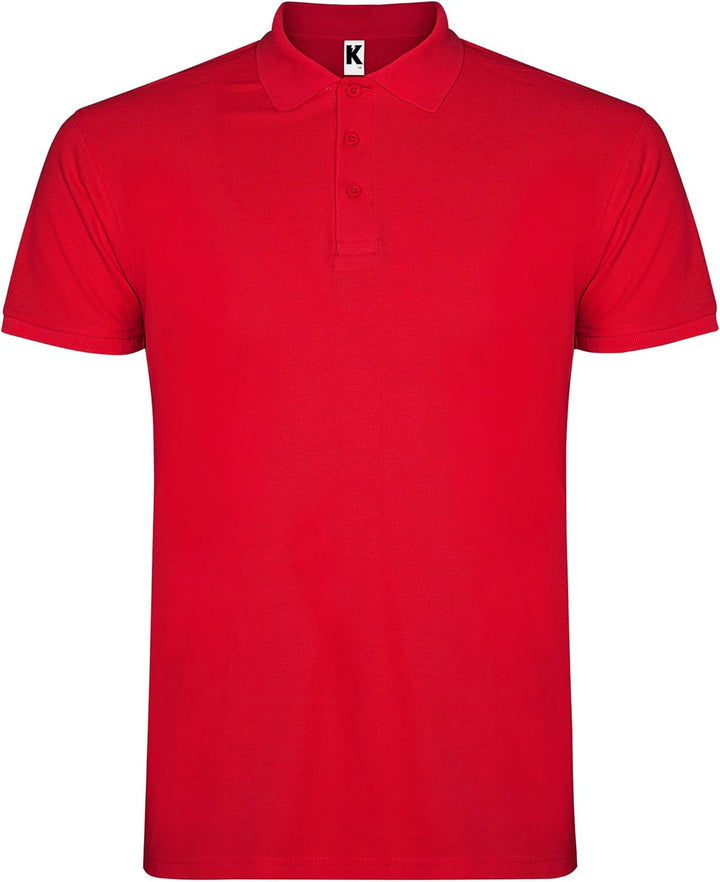 Poloshirt für Kinder, 100 % Baumwolle, mit kurzen Ärmeln, geripptem Kragen, Patte und drei Knöpfen,