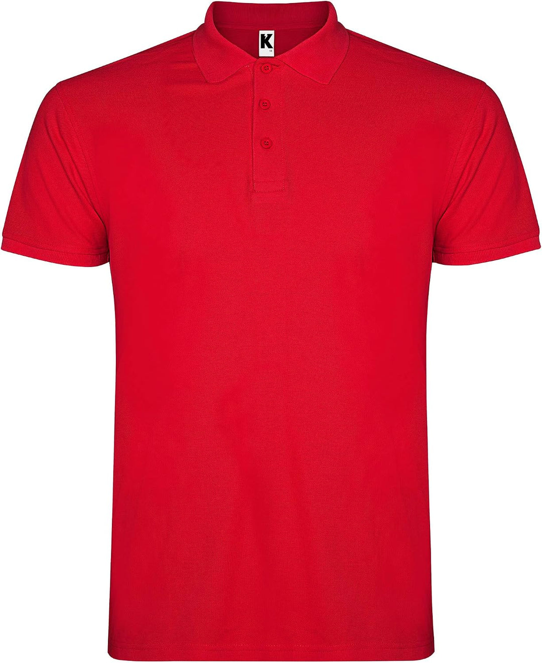Poloshirt für Kinder, 100 % Baumwolle, mit kurzen Ärmeln, geripptem Kragen, Patte und drei Knöpfen,