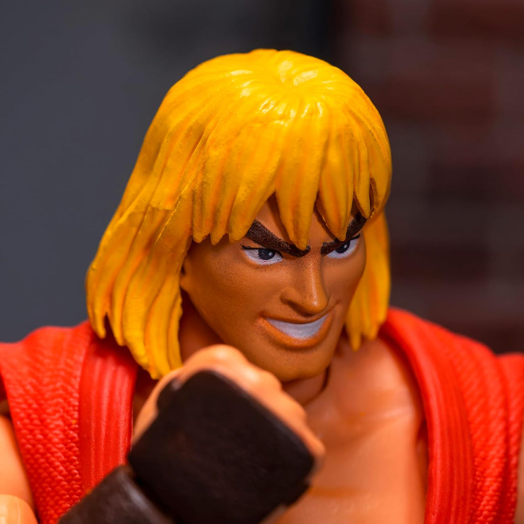 Jada Toys Street Fighter Figur Ken (15 cm) - bewegliche Sammel- und Actionfigur aus Street Fighter 2