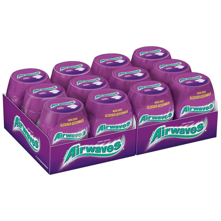 12 Dosen Wrigley´s Airwaves Cool Cassis 50er Orginal