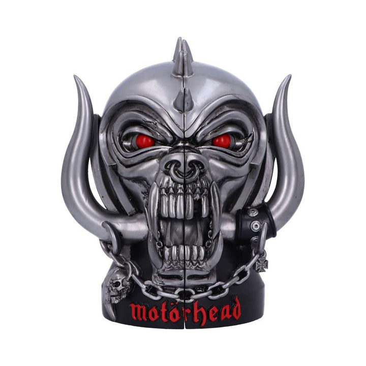 Nemesis Now Offizielles Lizenzprodukt Motorhead Warpig Snaggletooth Buchstützen, Silber, 18 cm, B537