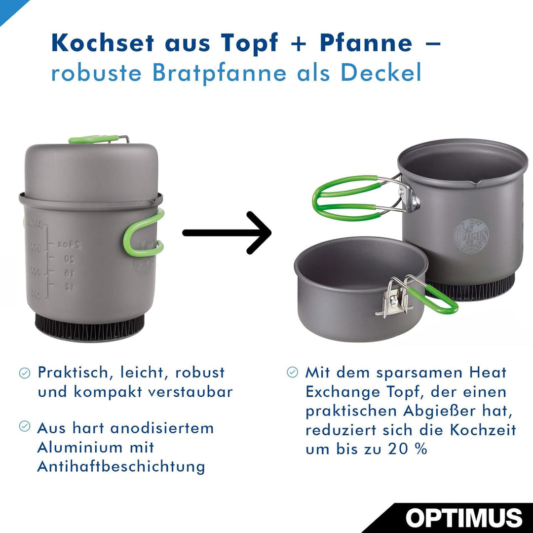 Optimus Terra Weekend HE Kochset 0.95 L, grau, schwarz