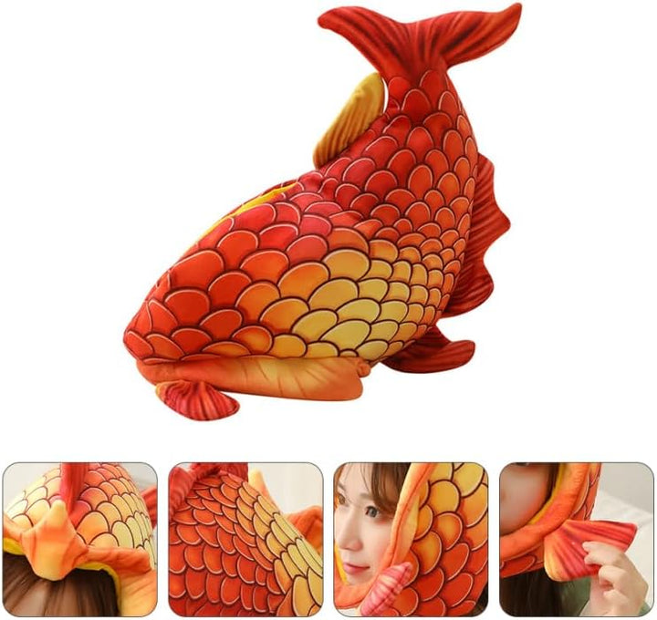 minkissy 1 Stück Funky Fischkopf Hut für Kreative Halloween Kopfbedeckung Weiches Material für Party