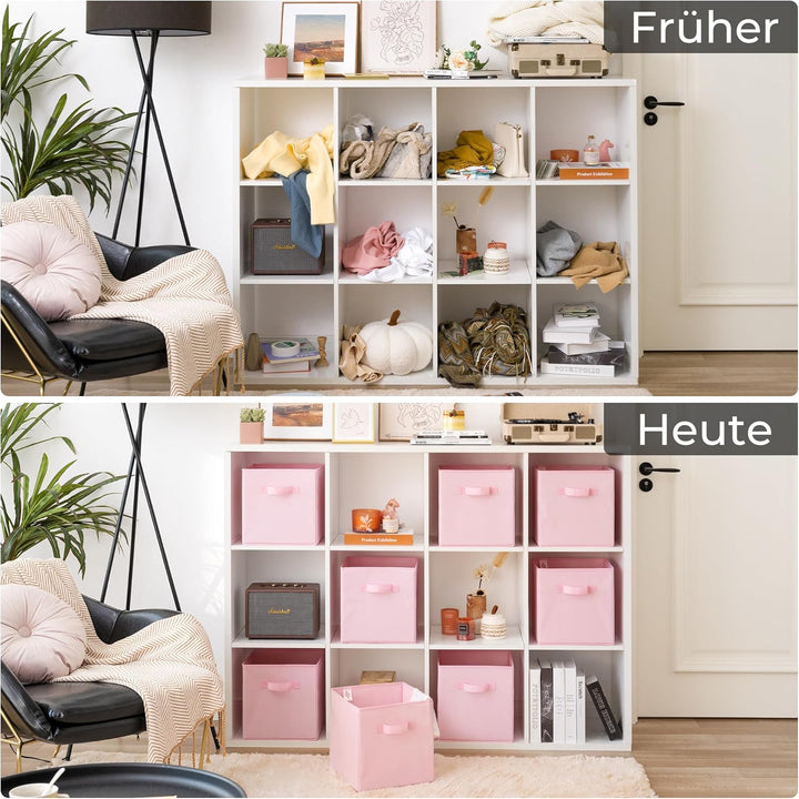 GRANNY SAYS Aufbewahrungswürfel Stoff, 6 Stück Aufbewahrungsboxen für Würfelregal, Regalkörbe 26,7 x