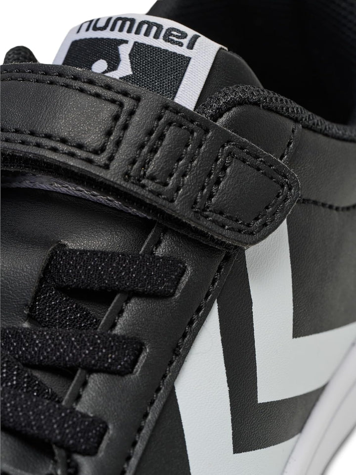 hummel Klettverschluss Sneaker Stadil Light Kinder 28 EU Black White, 28 EU Black White