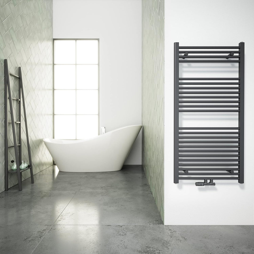Aquabad Badheizkörper Virgo | Grösse: 60 x 120 cm | Heizleistung 495 Watt | Farbe: Anthrazit | Mitte