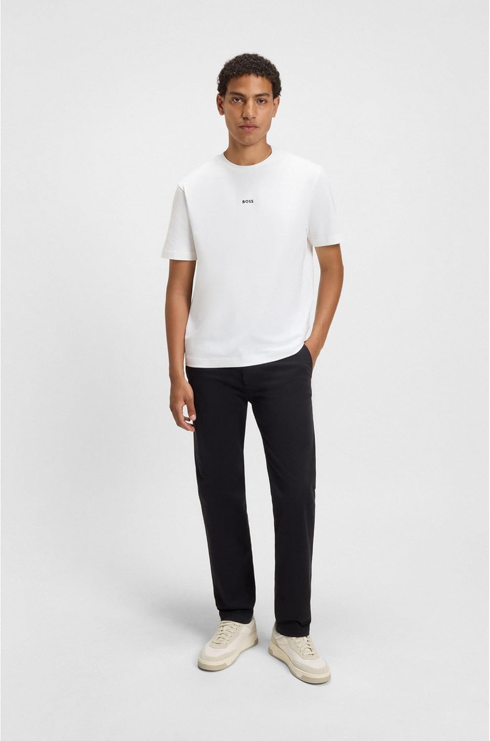 BOSS Tchup Herren T-Shirt, T-Shirt, 50473278, Weiss, 50473278 XL