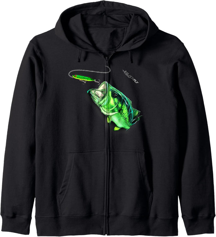 Benutzerdefinierte Bass Fishing Hoodies mit Topwater Spook Kapuzenjacke