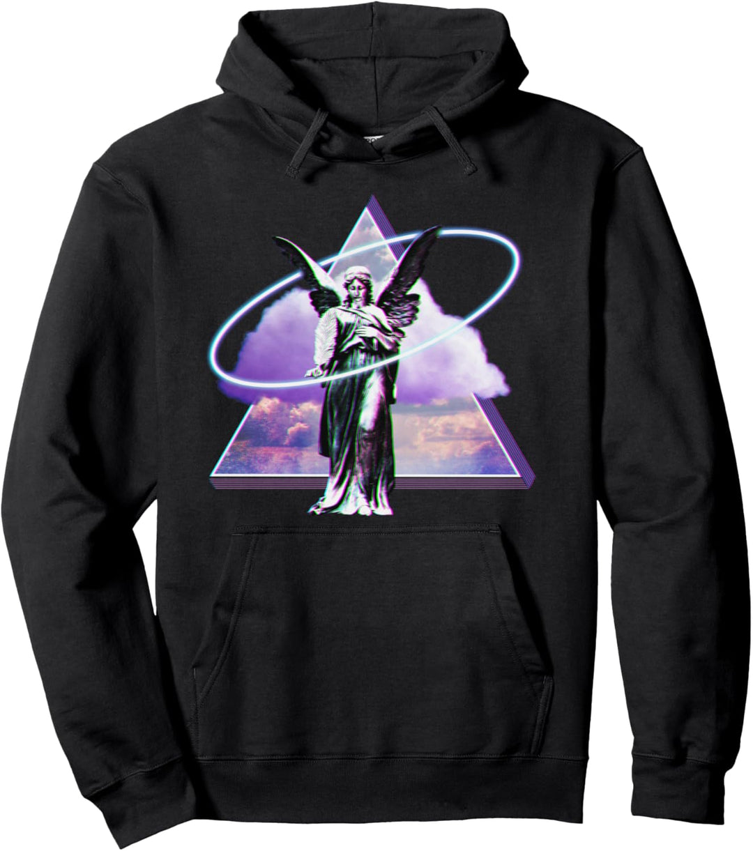 Vaporwave Ästhetischer japanischer Engel Retro Otaku Synthwave Pullover Hoodie
