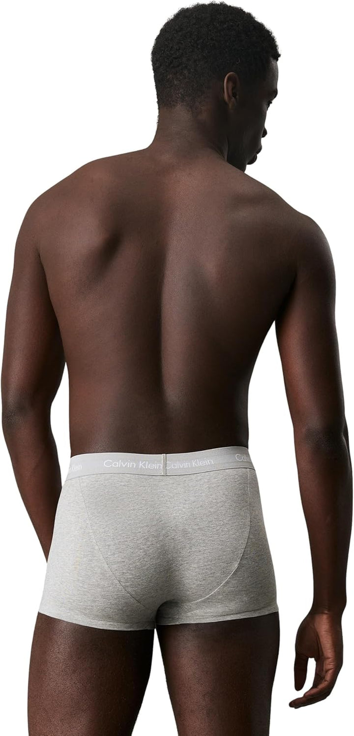 Calvin Klein Herren 3er Pack Boxershorts Low Rise Trunks Unterwäsche L Mehrfarbig (Black/Grey Heathe