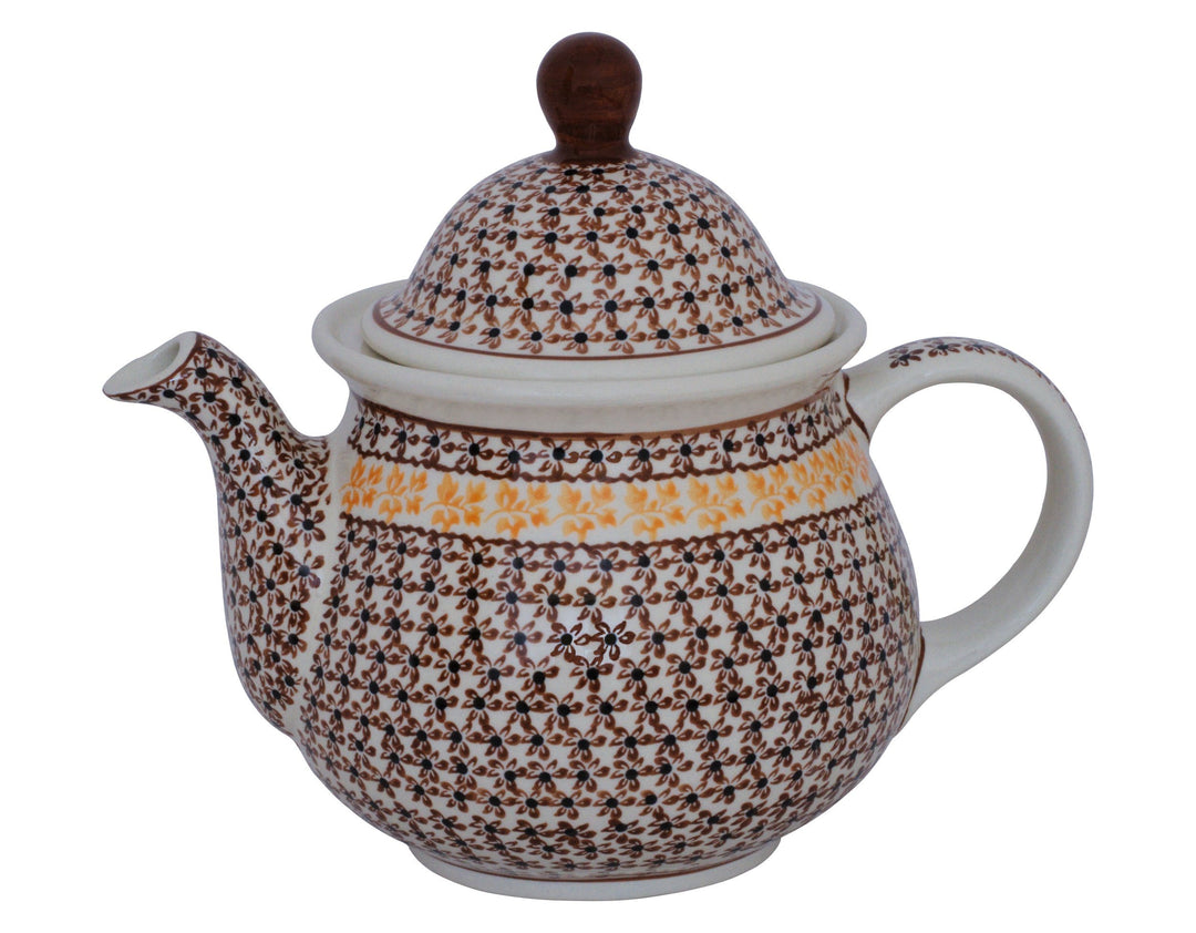Original Bunzlauer Keramik Teekanne/Kaffeekanne 1,7 Liter im Dekor 973