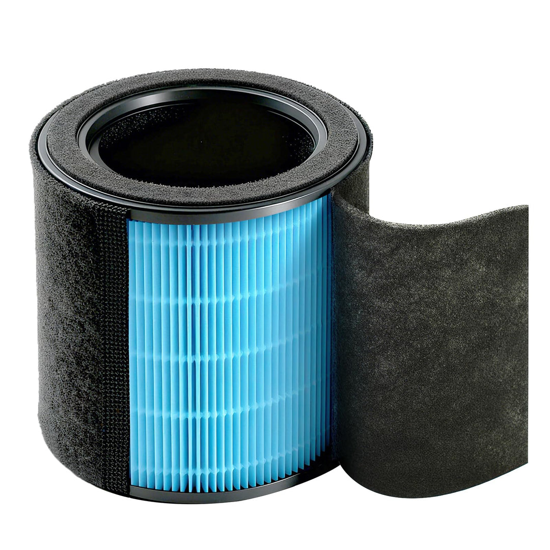 DR.PREPARE DAP02 Ersatzfilter 3-Stufen HEPA Filter mit Waschbarem Vorfilter und Aktivkohlefilter, Ge