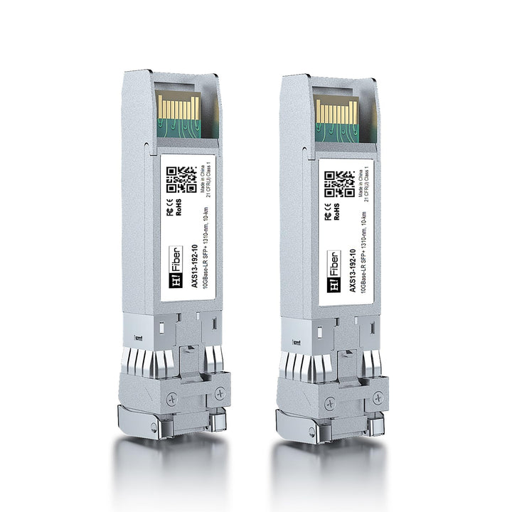 HiFiber 2 Stück,10G Single Mode SFP+ LC Modul, 10GBase-LR Fiber Transceiver für Cisco, Meraki, Ubiqu