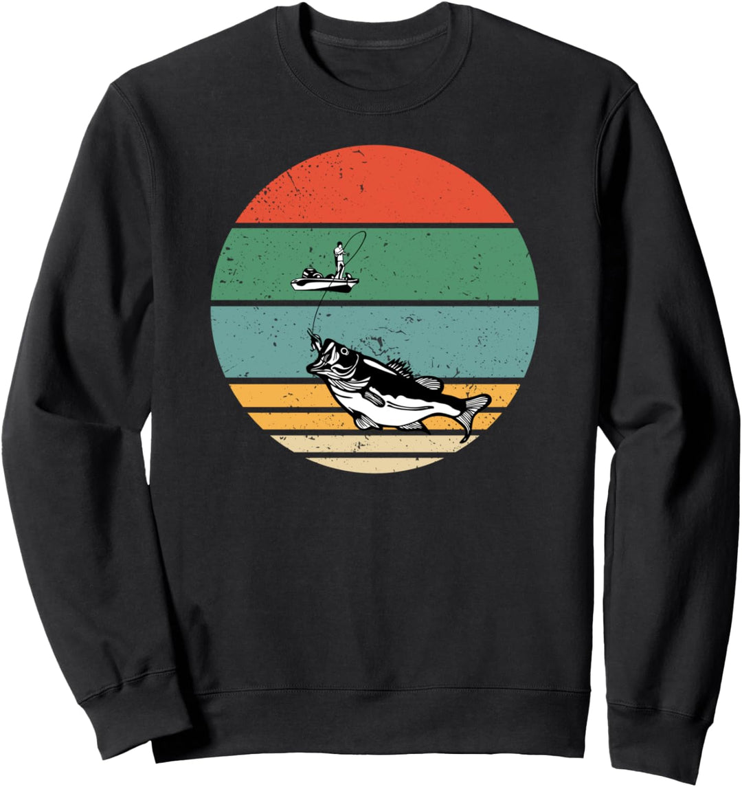 Retro Vintage Sunset fishing Sweatshirt