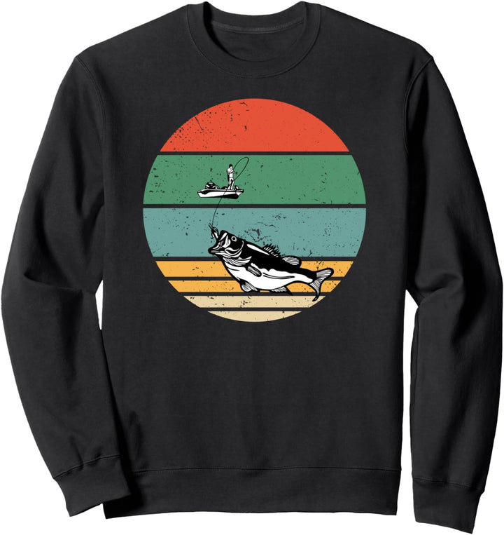 Retro Vintage Sunset fishing Sweatshirt