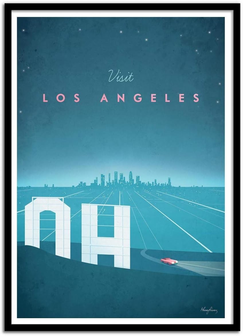 Wall Editions Art-Poster - Visit Los Angeles - Henry Rivers
