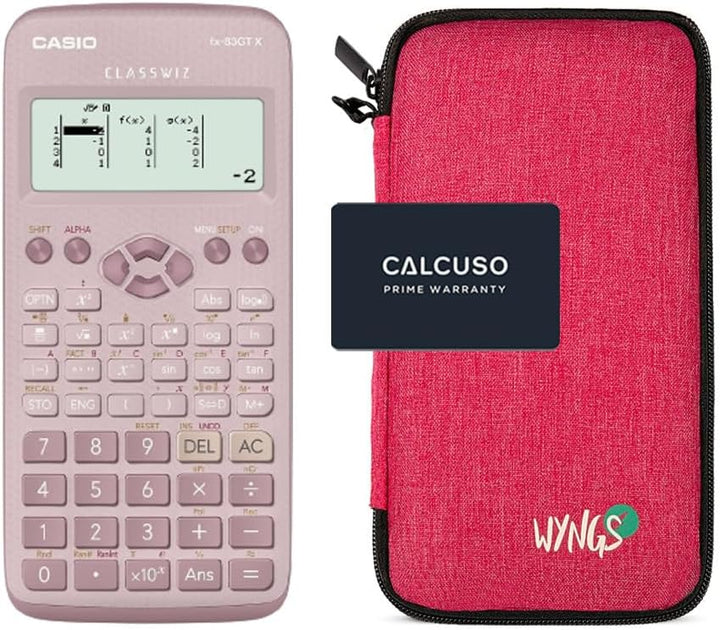 CALCUSO Sparpaket: Casio FX-83GT X technisch-wissenschaftlicher Taschenrechner + WYNGS Schutztasche