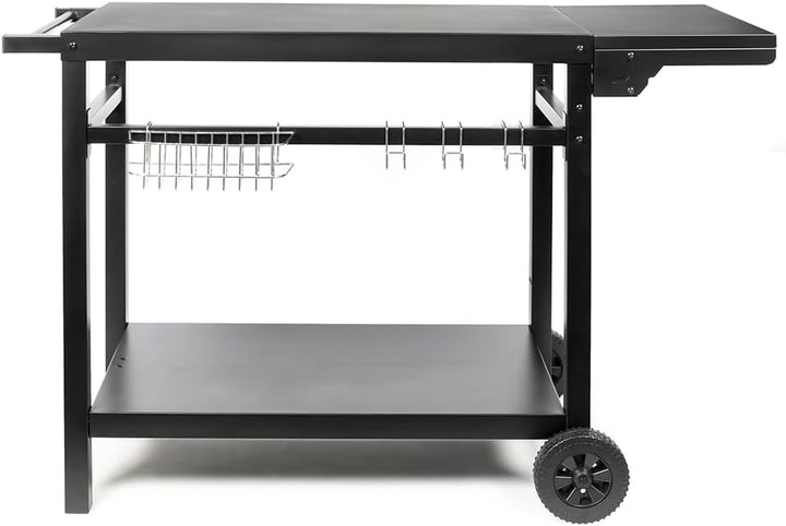 Livoo - Servierwagen für Grillplatte mit klappbarer Ablage GS170N – für 2 bis 4 Brenner, Platte 85 b
