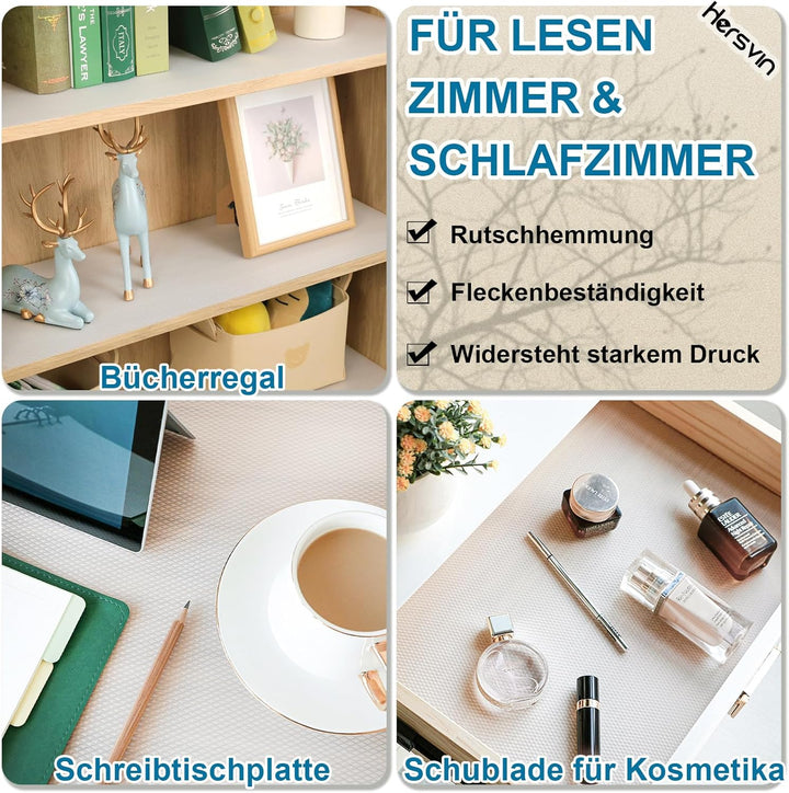 Hersvin Schubladenmatte 50cmx600cm Verdickt Schrankpapier Schubladeneinlage Eva Wasserfest Nicht Kle