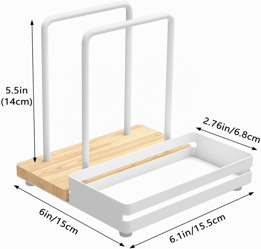 Serviettenhalter Weiss,Serviettenhalter aus Metall &amp; Holz Serviettenspender mit Caddy für Tisch Küch