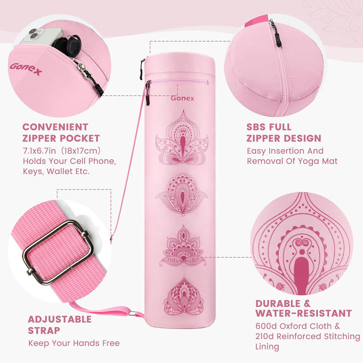 Gonex Yogatasche, Yogamatte Tasche Durchgehender Reissverschluss für Robuste wasserdichte Yogamatten