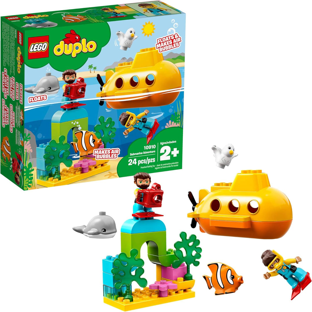 LEGO DUPLO Town Submarine Adventure 10910 Building Kit, New 2019 (24 Pieces)