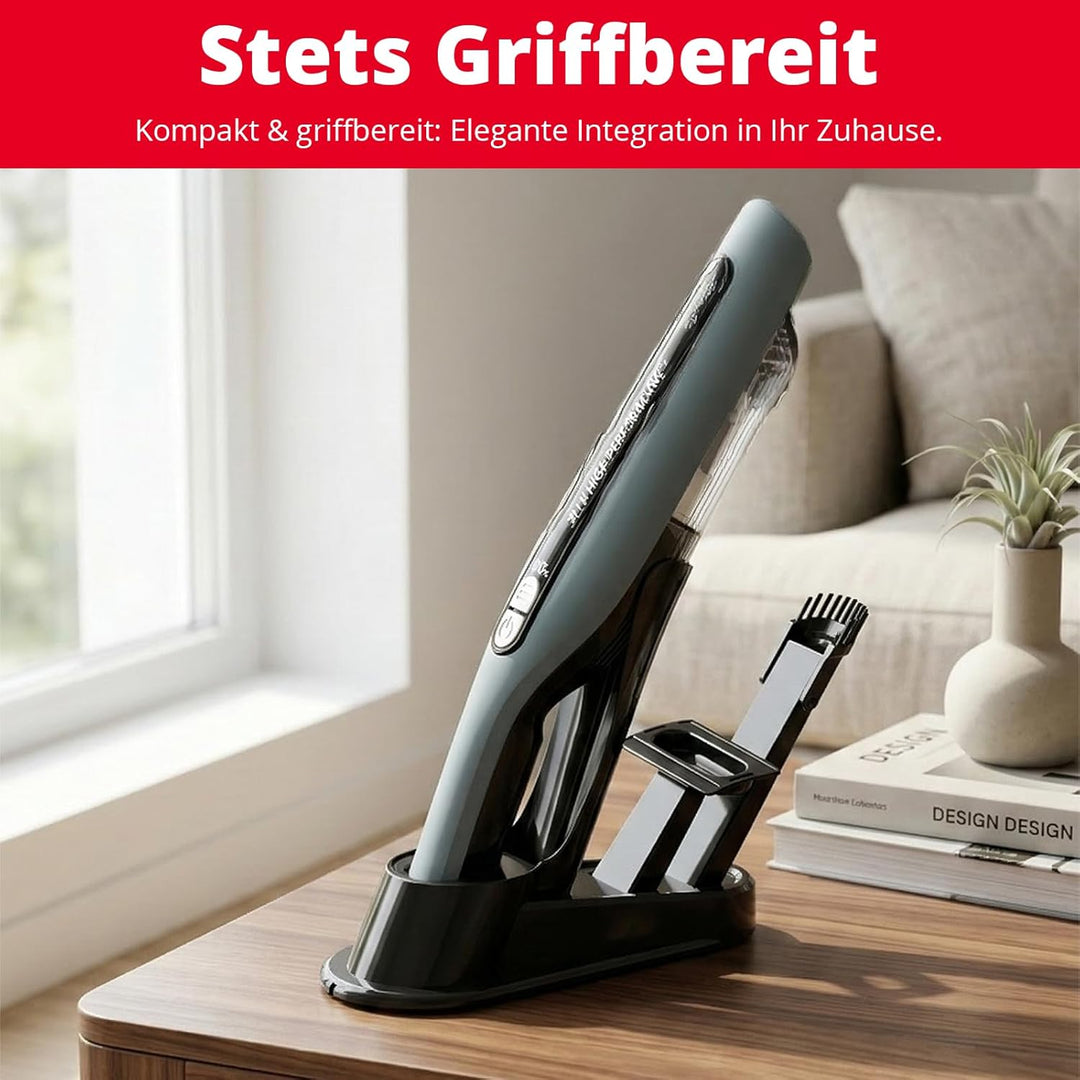 Trisa Akku Staubsauger 2-in-1 Kabellos – Handstaubsauger &amp; Stielstaubsauger, 30 Min Laufzeit, HEPA F