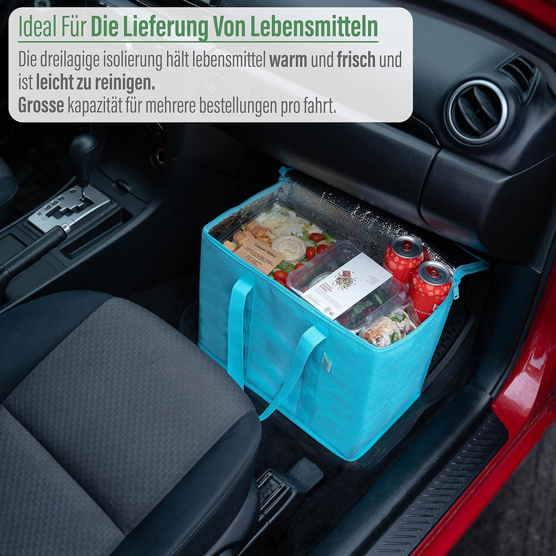 VENO 29 Liter Einkaufstasche Wiederverwendbare Faltbar Kühltasche, Gross Picknickkorb Robuste Isolie